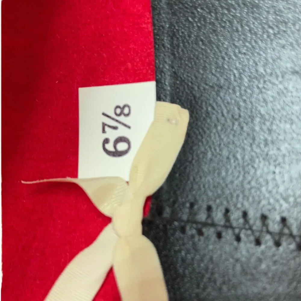 Cowgirl Hat Vintage Rockmount Ranchwear Womens Red Fitted Wide Brim Size 6 7/8 - Picture 12 of 16